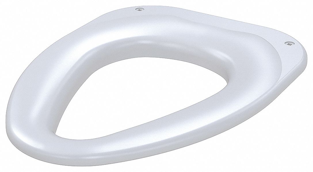 Toilet Seat: 14 3/4 in Overall Wd, 1 1/2 in Overall Ht, White