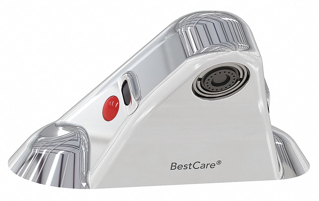 Bathroom Sensor Faucet: WH3375, Centerset, Brass, Chrome, Motion Sensor, Battery, 9V DC