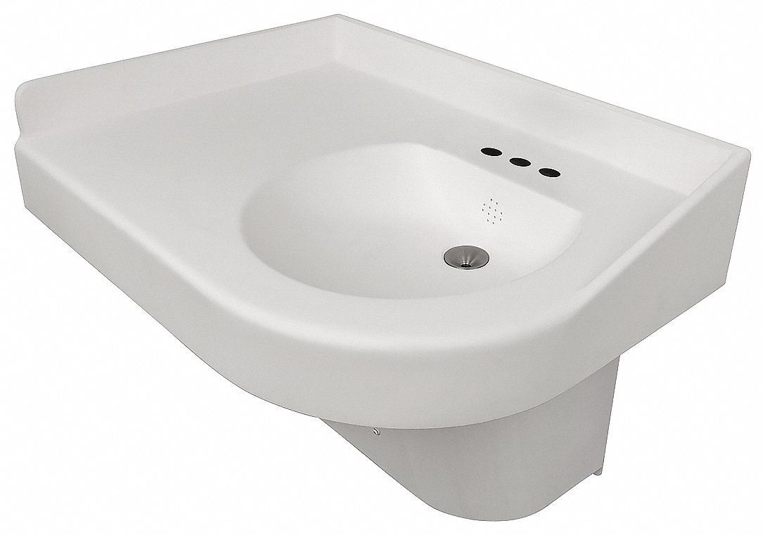 LEFT CORNER BATHROOM SINK: BESTCARE, LEFT-HAND CORNER SINK, WHITE, CORTERRA