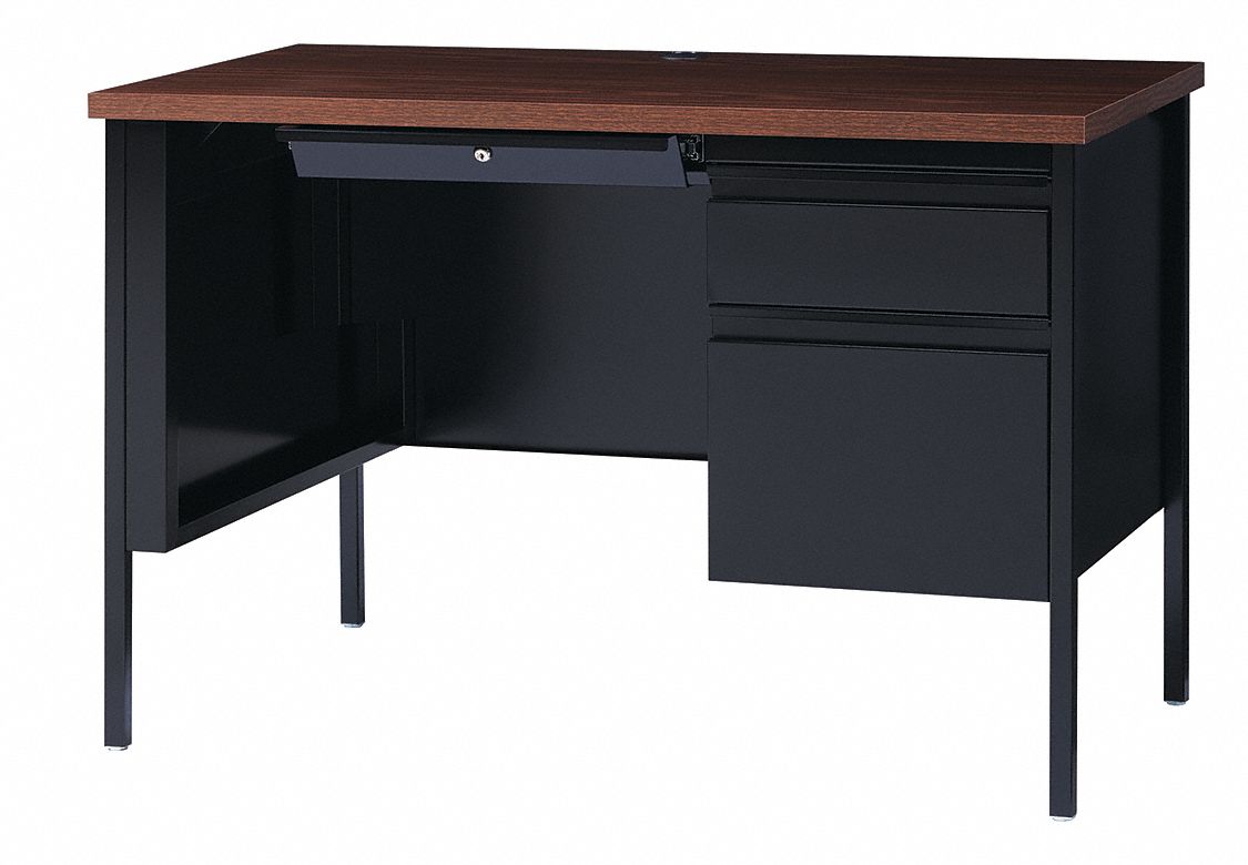 Hydle Desk Ebern Designs Color: Black/White