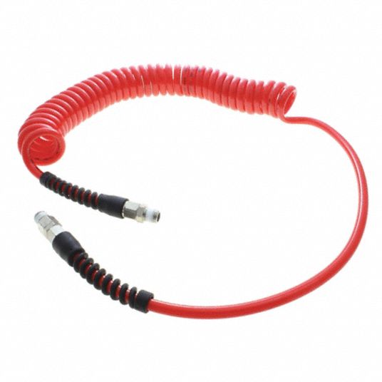 ATP, 3/8 in Hose Inside Dia., Red, Coiled Air Hose Assembly -  55AP92