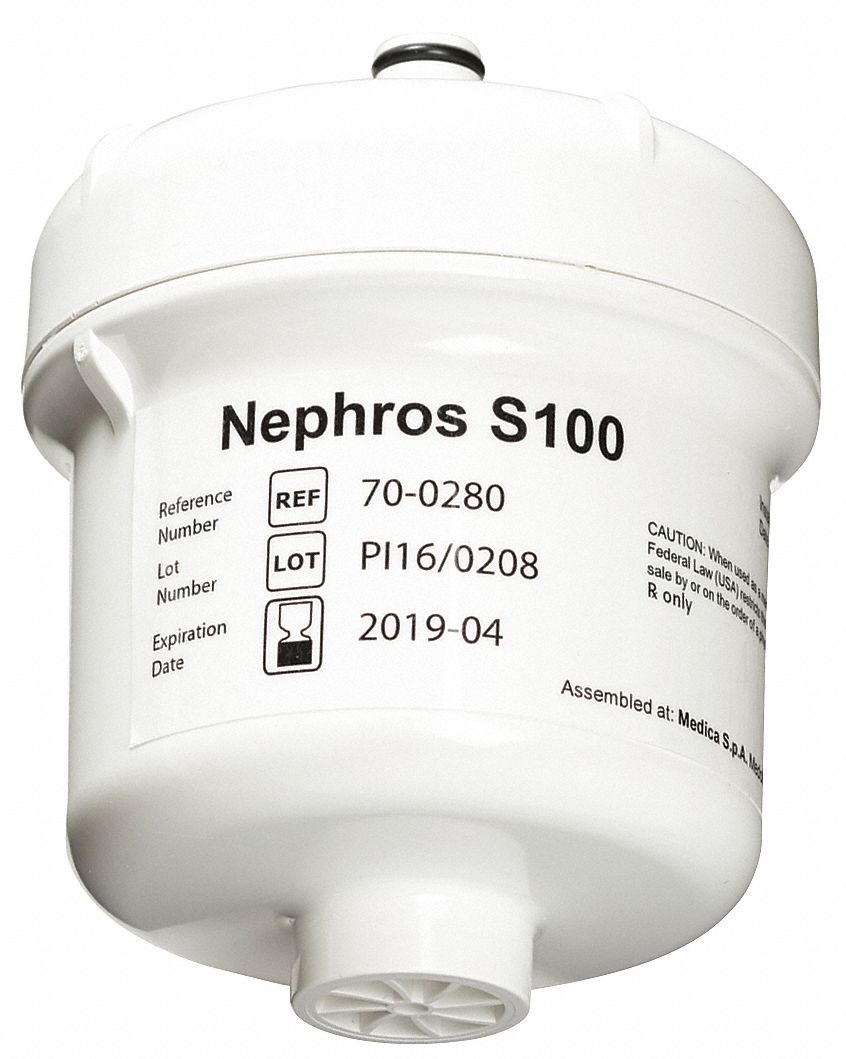 NEPHROS Inline Water Filter; For Use With Sinks 55AU98700280 Grainger