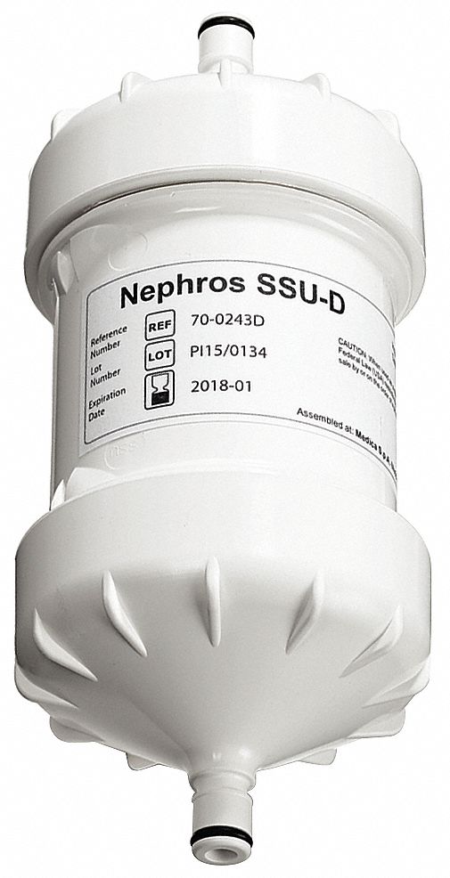 NEPHROS, 0.005 micron, 3 gpm, Inline Water Filter 55AV48700243D