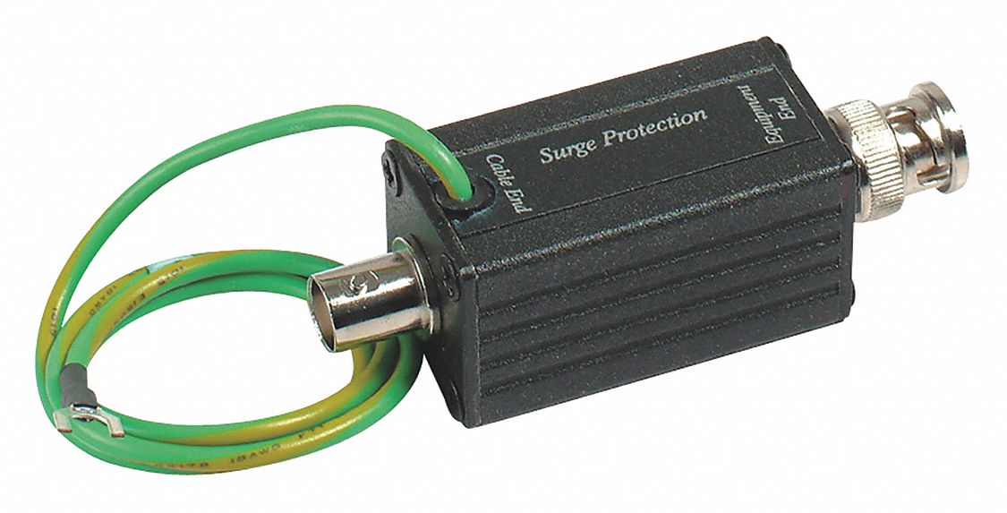 SPECO TECHNOLOGIES, Coax Video Surge Protector, Plastic, Coaxial Video