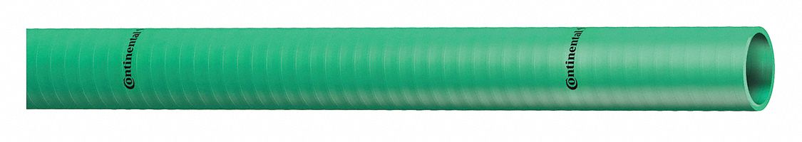 Water Suction and Discharge Hose: 1 1/2 in Hose Inside Dia., 89 psi, Green, 10 ft Hose Lg, Bulk Hose