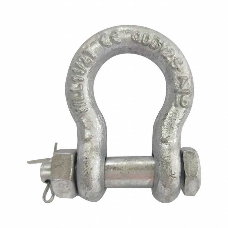 Anchor Shackle: Anchor Shackle, 3, 000 lb Working Load Limit, 3/4 in Wd Between Eyes