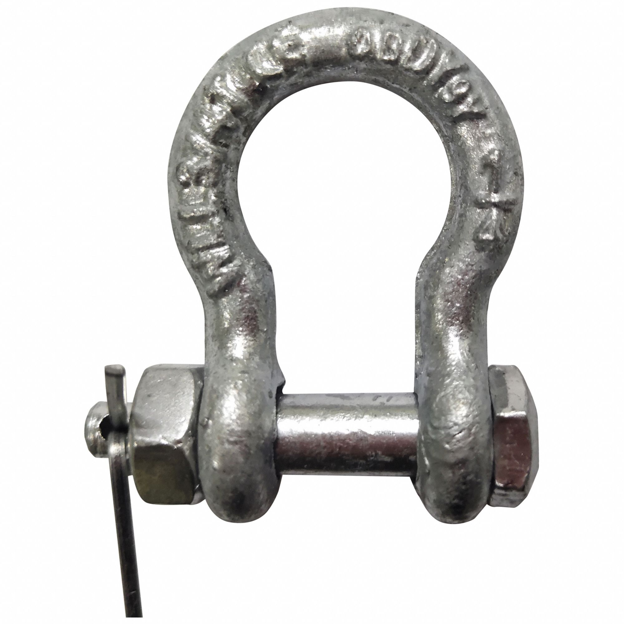 Anchor Shackle: Anchor Shackle, 1, 500 lb Working Load Limit, Alloy Steel, Silver
