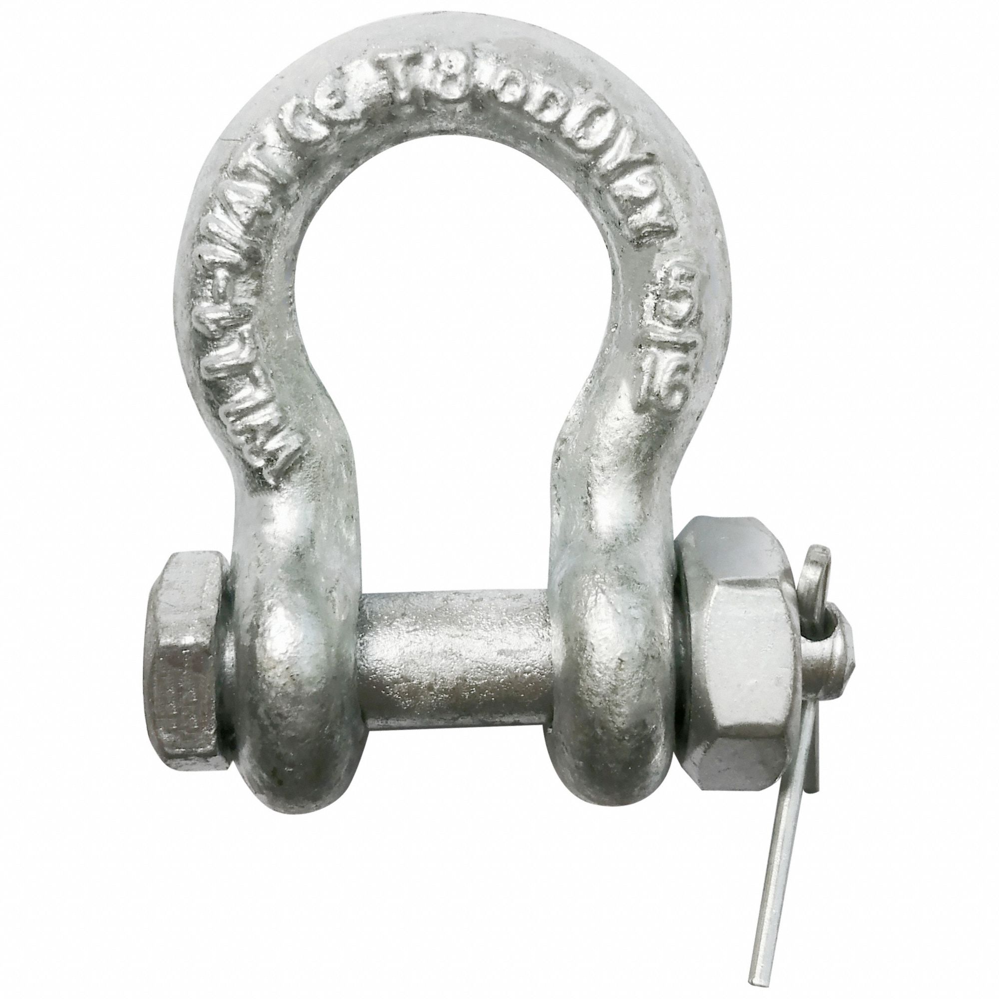 Anchor Shackle: Anchor Shackle, 2, 500 lb Working Load Limit, Alloy Steel, Silver