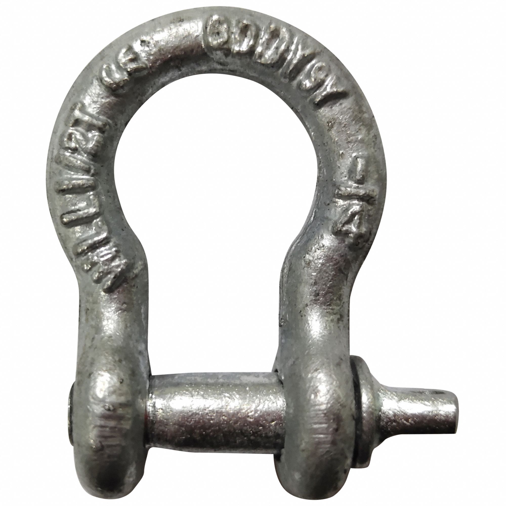 Anchor Shackle: Anchor Shackle, 1, 000 lb Working Load Limit, Carbon Steel, Silver