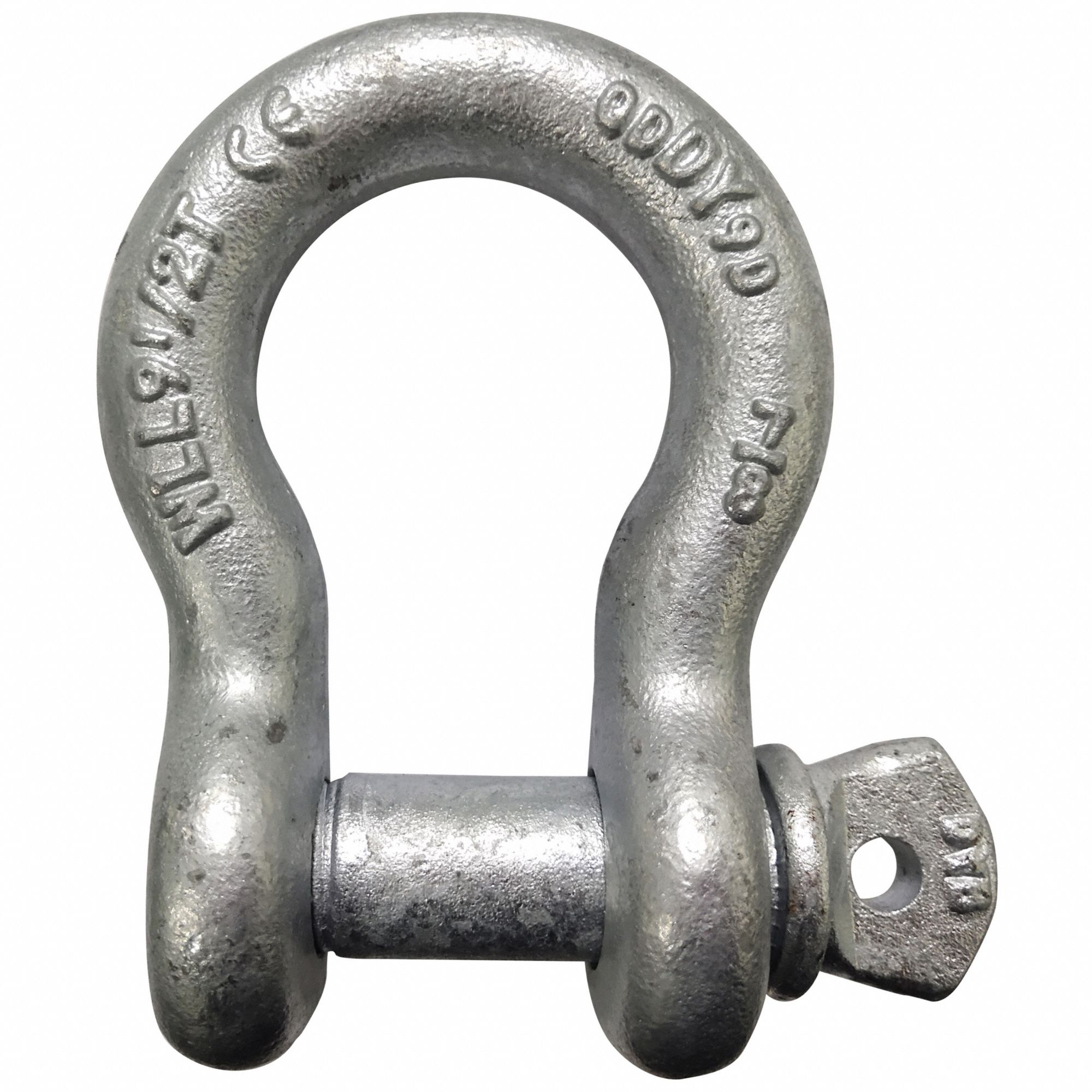 Anchor Shackle: Anchor Shackle, 19, 000 lb Working Load Limit, Alloy Steel, Silver