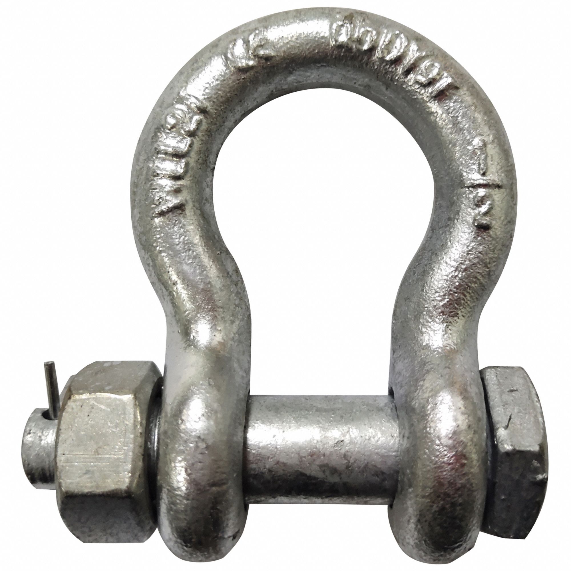 Anchor Shackle: Anchor Shackle, 4, 000 lb Working Load Limit, Carbon Steel, Silver