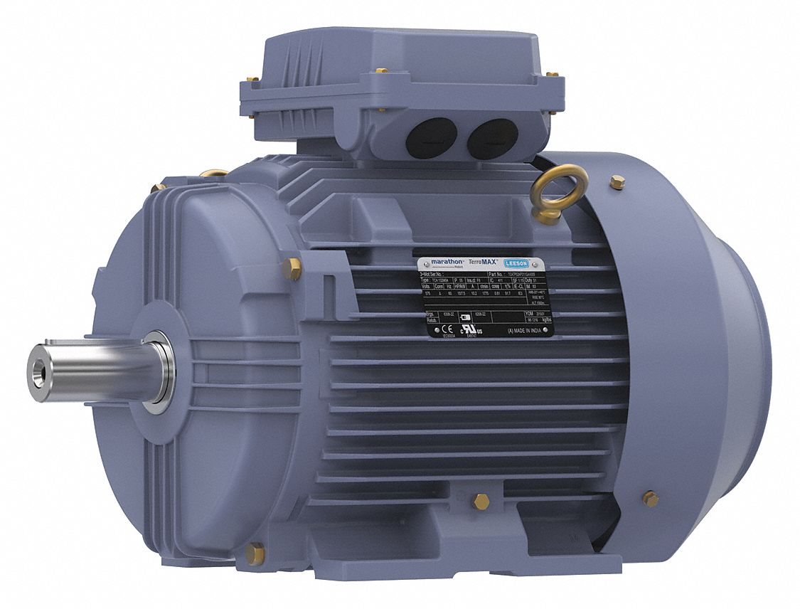 Metric Motor: Totally Enclosed Fan-Cooled, Rigid Base Mount, 10 HP, 575V AC, Ball