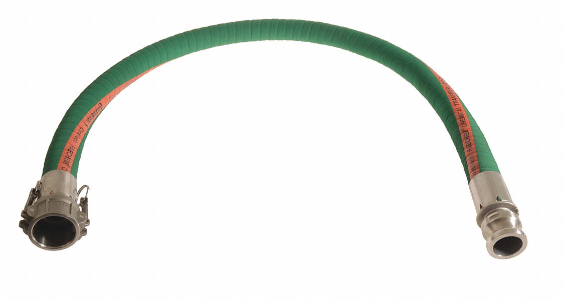 CONTINENTAL, 1 in Hose Inside Dia., Green with Orange Stripe, Chemical