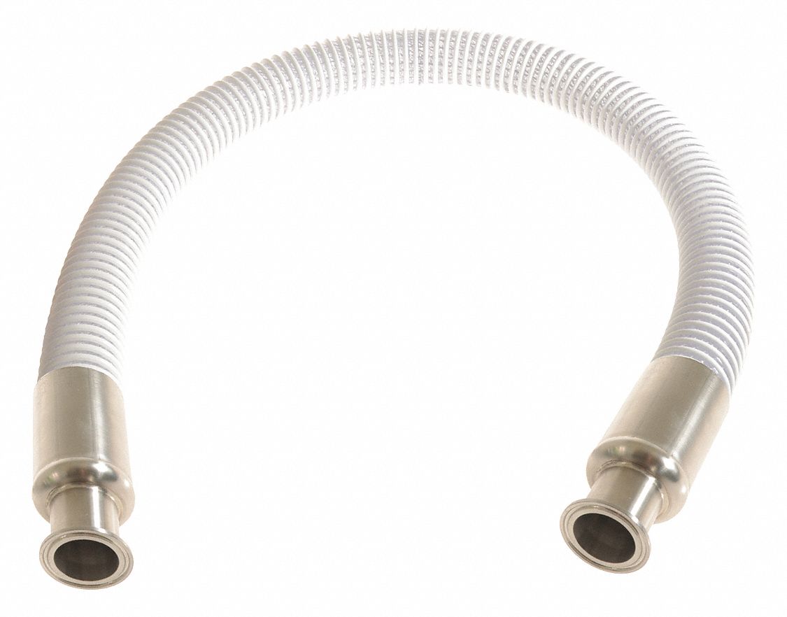Food Grade Hose: 1 1/2 in Hose Inside Dia., 110 psi, Clear, 10 ft Hose Lg, PVC