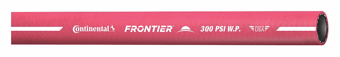 AIR HOSE, 1 IN INSIDE DIAMETER, RED, 300 PSI MAX. WORKING PRESSURE AT 70 ° F, 50 FT L