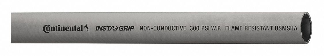 Air Hose: 1/2 in Hose Inside Dia., Gray, 300 psi Max. Working Pressure @ 70 F