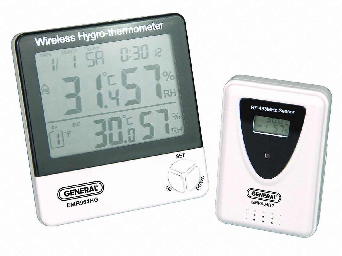 Desk & Wall-Mounted Digital Thermometers & Hygrometers - Grainger