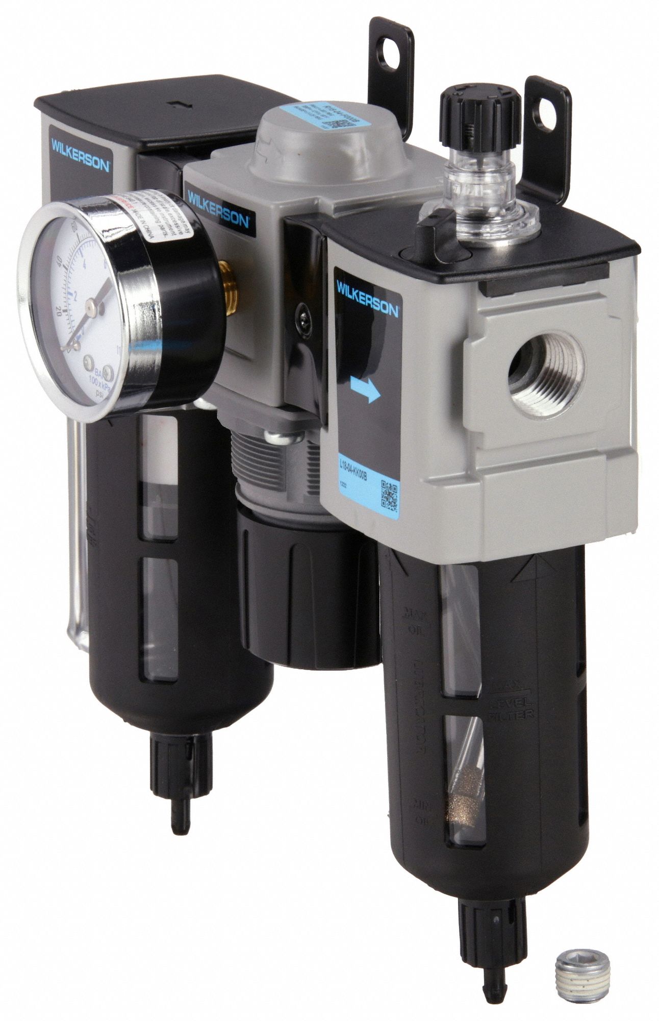 WILKERSON Filter/Regulator/Lubricator 1/2 in NPT, 85 cfm, 150 psi Max