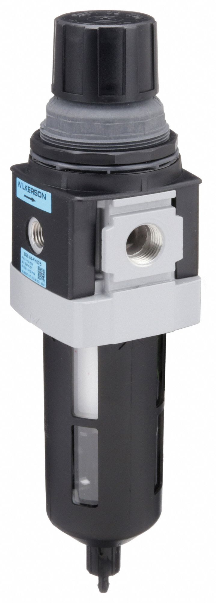 WILKERSON FilterRegulator 1/2 in NPT, 200 cfm, 5 micron, 0 psi to 125