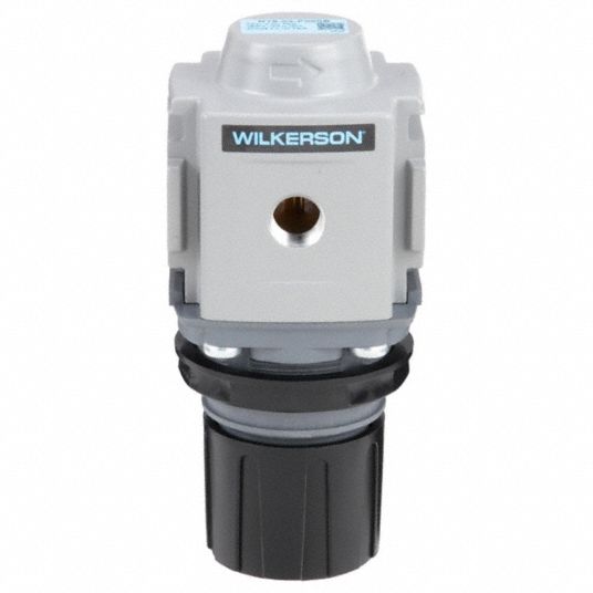 WILKERSON Compressed Air Regulator: Aluminum, 3/8 in NPT, 150 cfm, 300 psi  Max Op Pressure, Knob