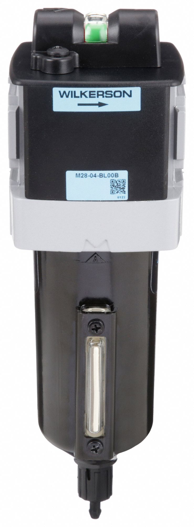 Compressed Air Filter: Coalescing, 1/2 in NPT, 0.5 micron, 72 cfm, 150 psi Max Op Pressure