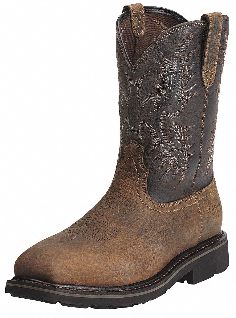 ARIAT Western Boot, 7, EE, Men's, Earth, Steel Toe Type, 1 PR - 55CU14 ...