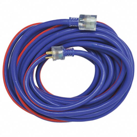 Southwire 26480064 50', 10/3 Gauge/Conductors, Blue/Red Outdoor Extension Cord
