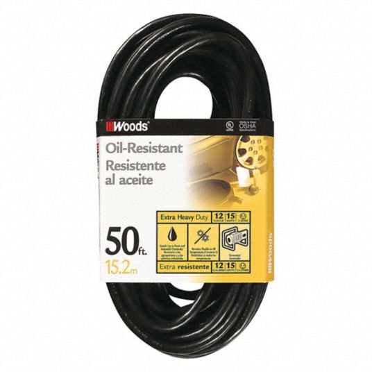 SOUTHWIRE, 50 ft Cord Lg, 12 AWG Wire Size, Extension Cord