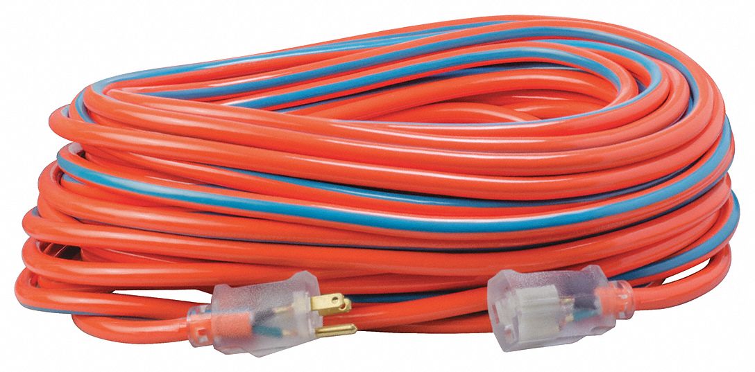 SOUTHWIRE, 100 ft Cord Lg, 12 AWG Wire Size, Extension Cord 55CW44