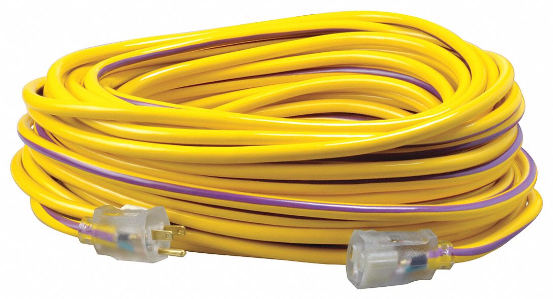 SOUTHWIRE, 100 ft Cord Lg, 12 AWG Wire Size, Extension Cord 55CW50