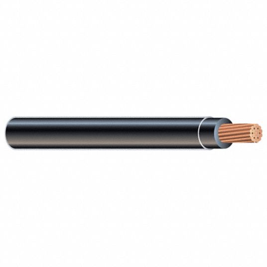 SOUTHWIRE Building Wire: 10 AWG Wire Size, 1 Conductors, Black, 1,250 ...