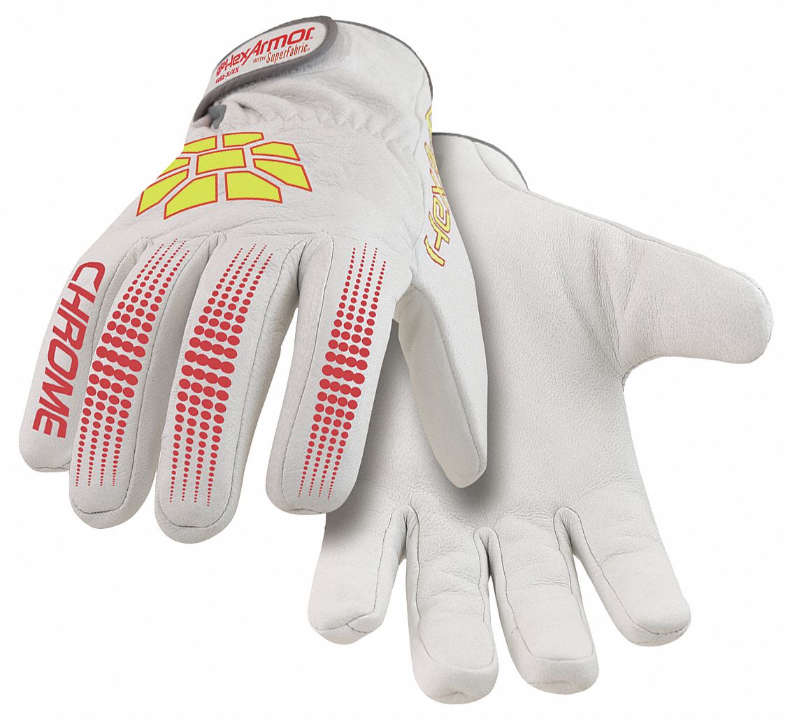 HEXARMOR Leather Gloves XL ( 10 ), 20°F Min Temp, ANSI Cut Level A8