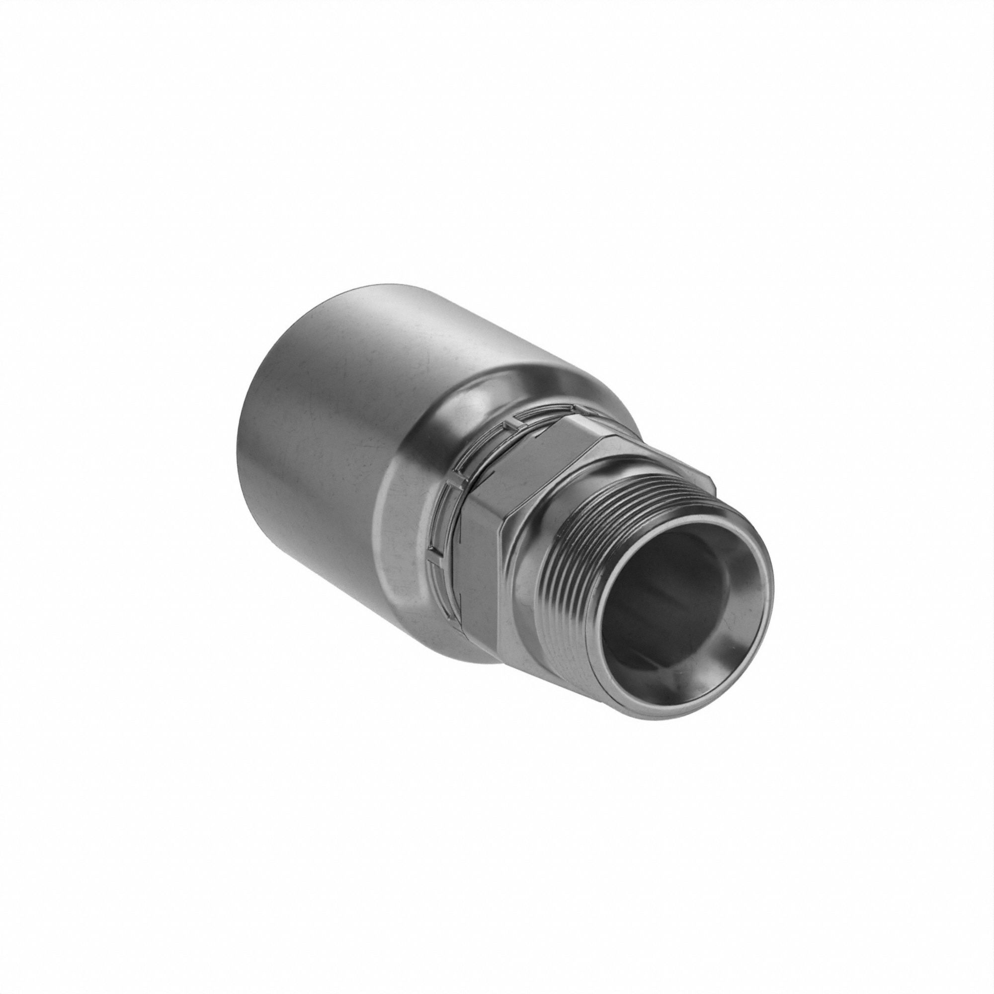 Hydraulic Crimp Fitting: Steel x Steel, Straight, -20 For Hose Dash Size, Male x Genderless