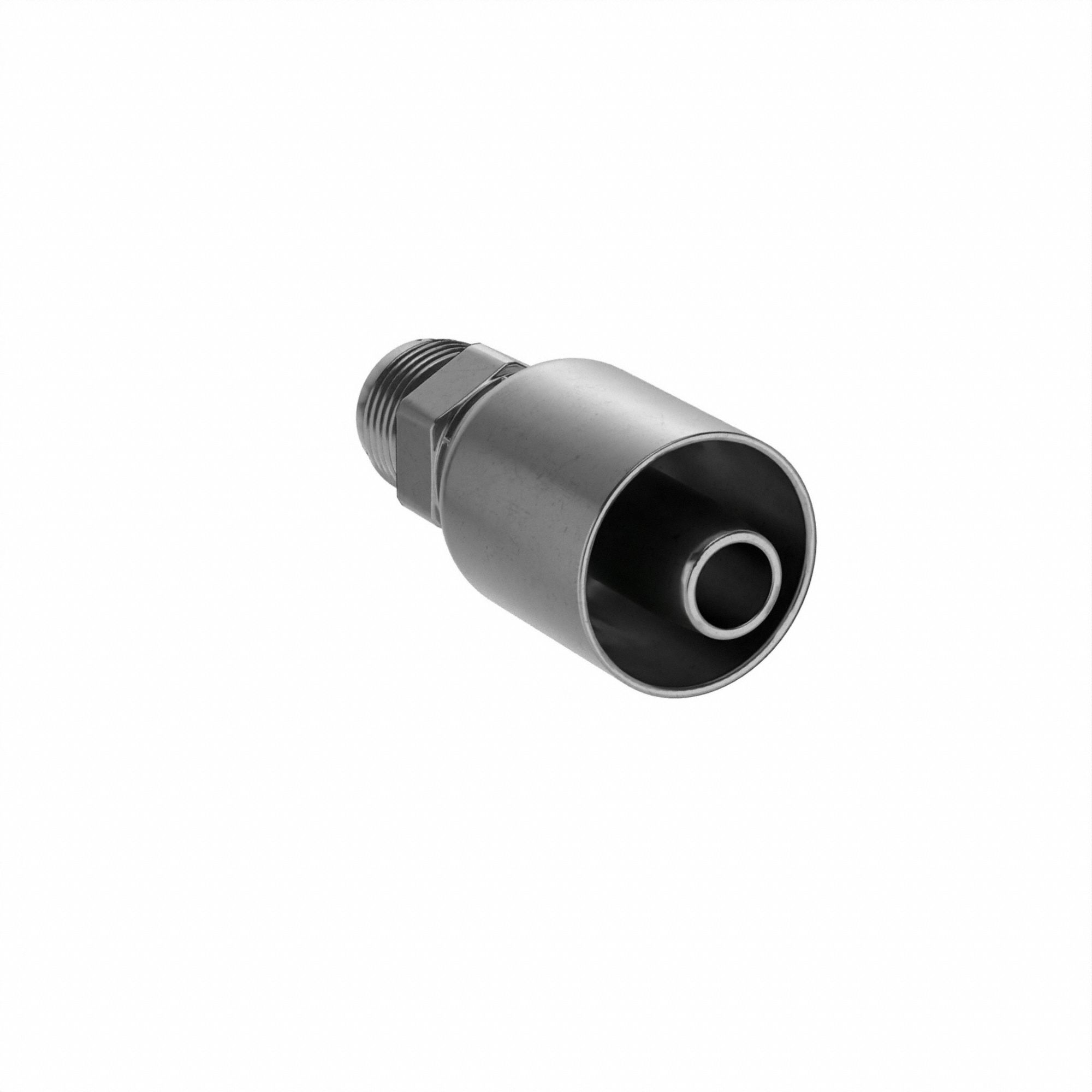 HYDRAULIC HOSE FITTING, BARBED, SERIES 77U, CRIMPED, RIGID, MALE, 5/8 IN DIA, STEEL