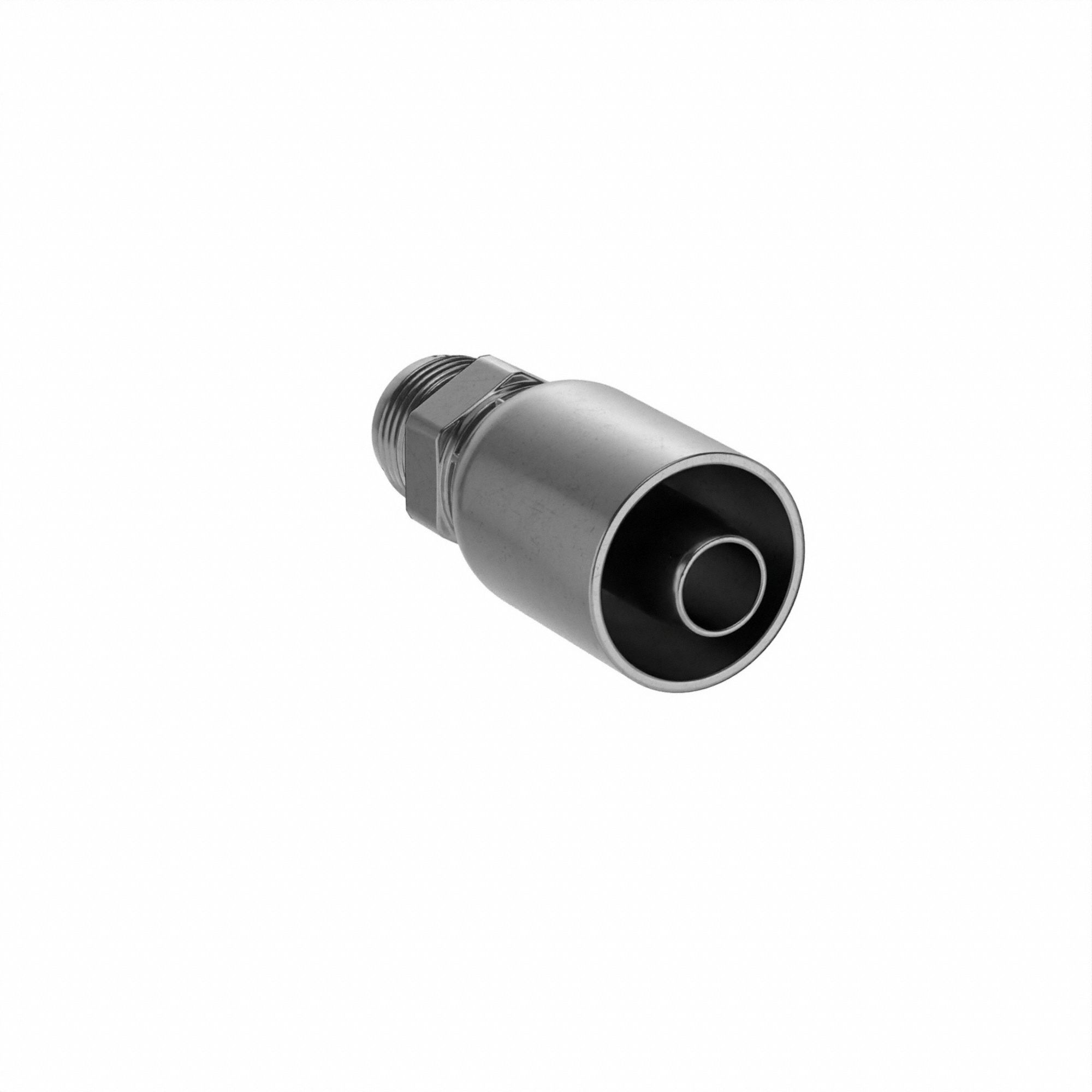HYDRAULIC HOSE FITTING, BARBED, SERIES 77U, CRIMPED, RIGID, MALE, 3/4 IN DIA, STEEL
