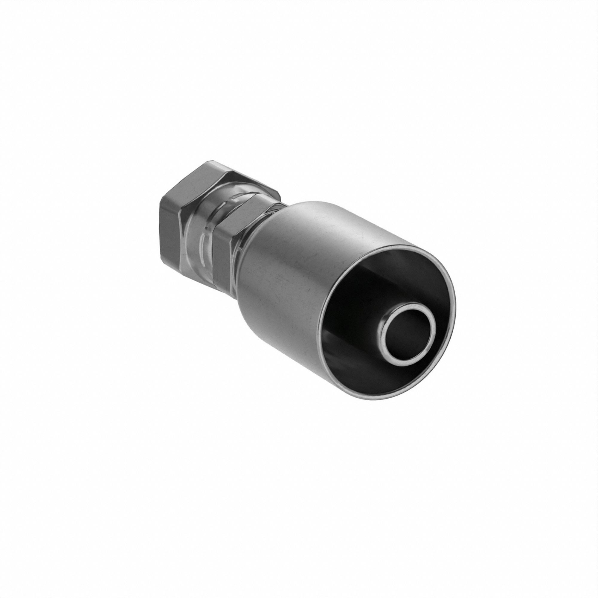 Hydraulic Crimp Fitting: Steel x Steel, Straight, -10 For Hose Dash Size, Female x Genderless