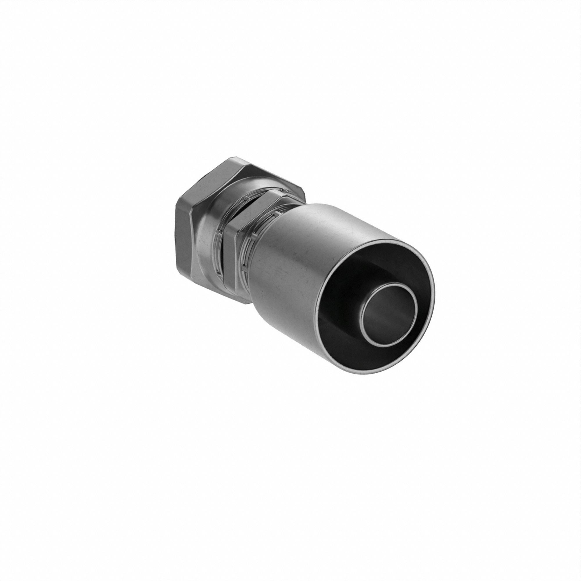 Hydraulic Crimp Fitting: Steel x Steel, Straight, -20 For Hose Dash Size, Female x Genderless