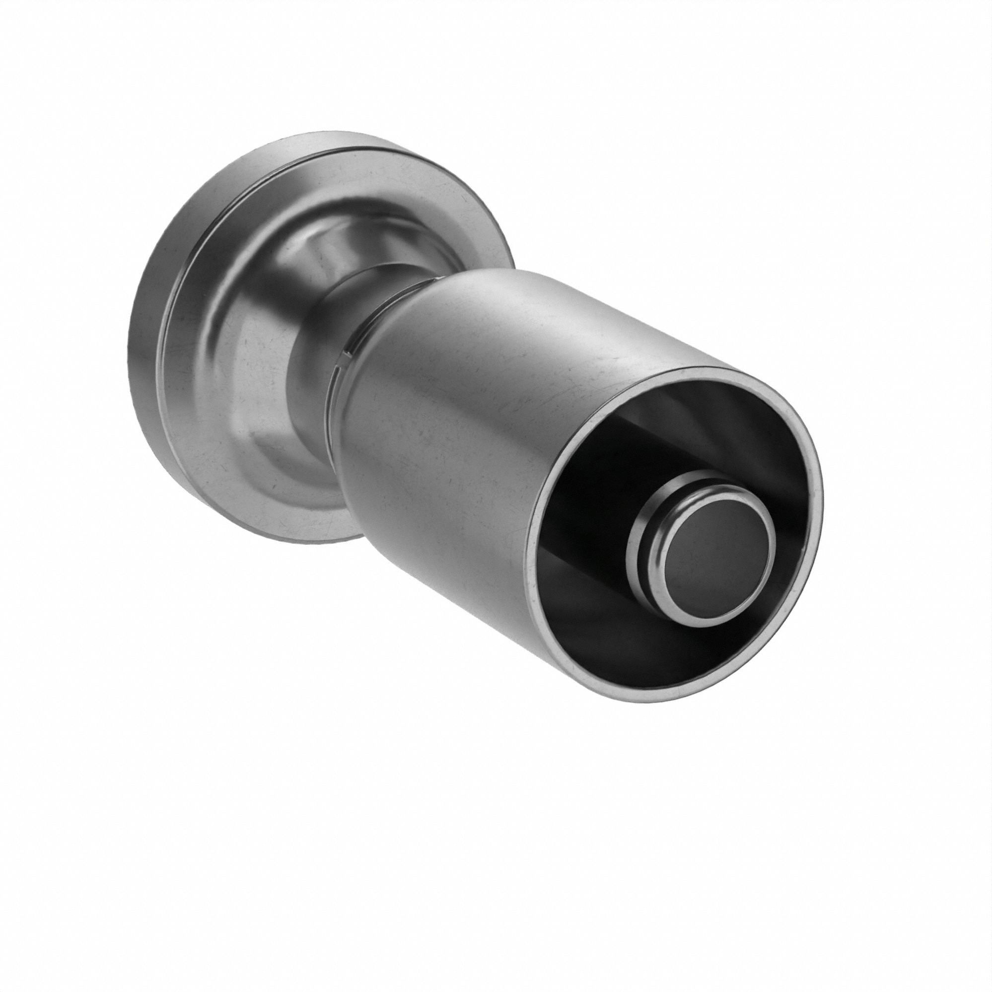 HYDRAULIC HOSE FITTING, BARBED, SER 77U, CRIMPED, STRAIGHT, FLANGE HEAD, 1/2 X 3/4 IN, STEEL