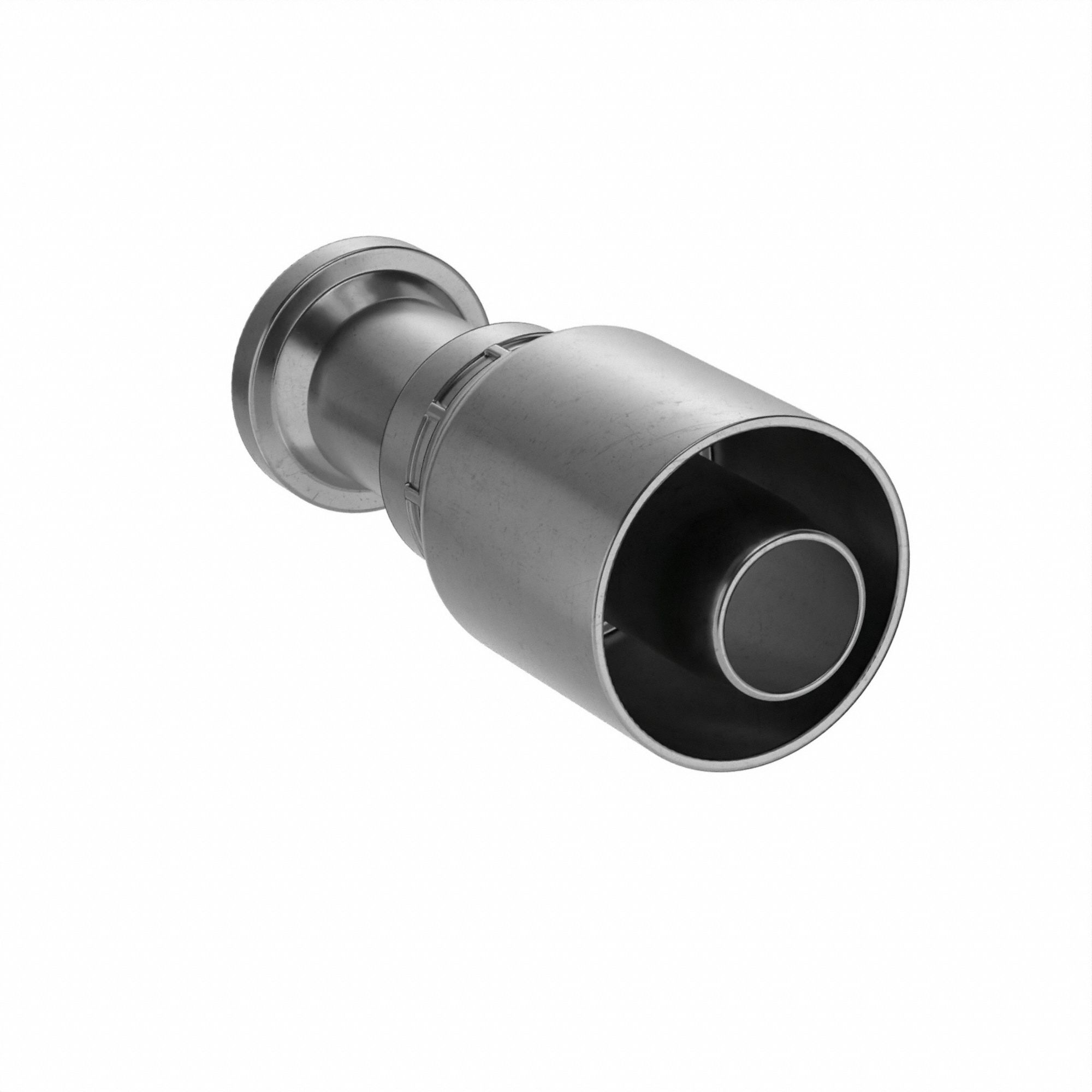 Hydraulic Crimp Fitting: Steel x Steel, Straight, -20 For Hose Dash Size, Male x Genderless