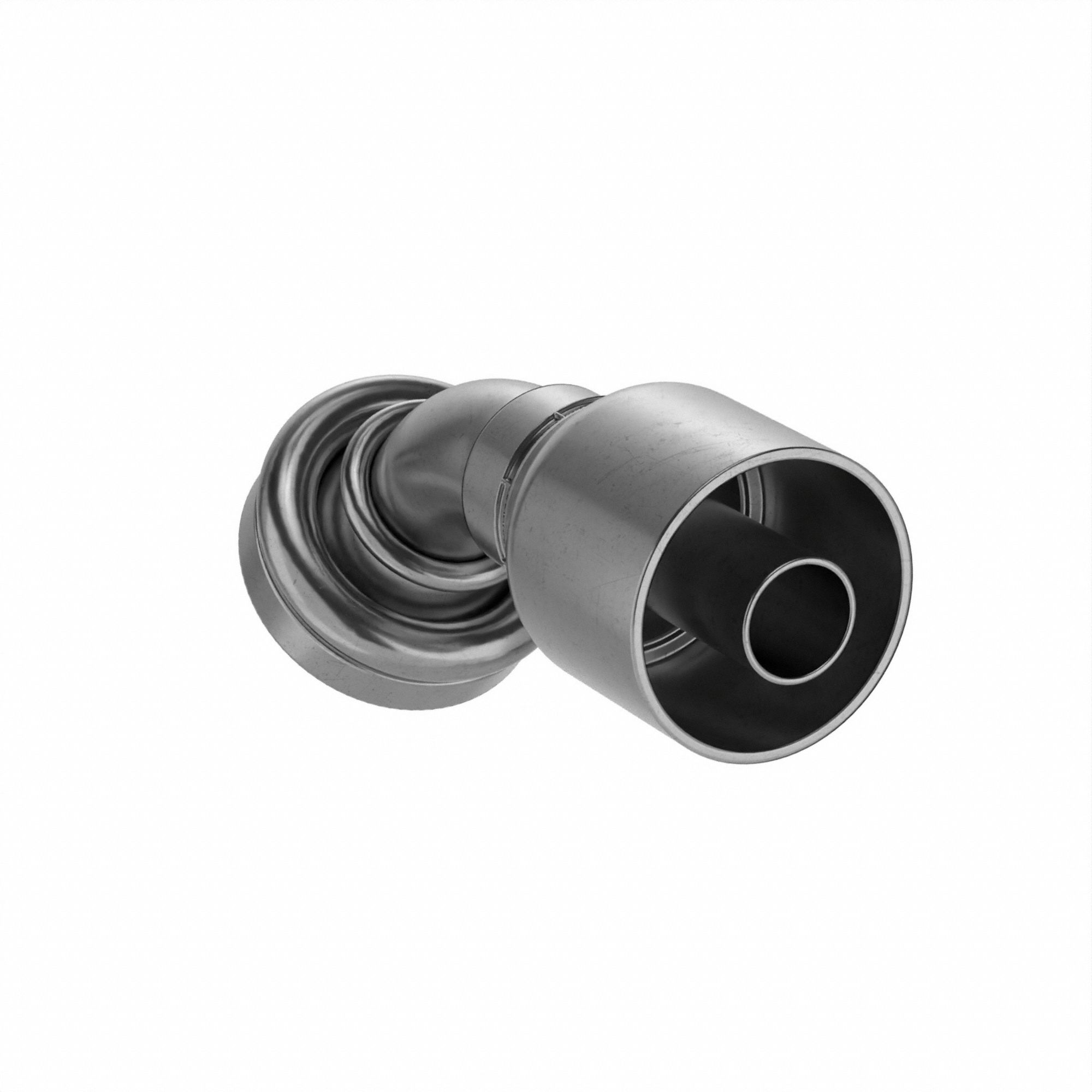 Hydraulic Crimp Fitting: Steel x Steel, 45° Elbow, -12 For Hose Dash Size, Male x Genderless