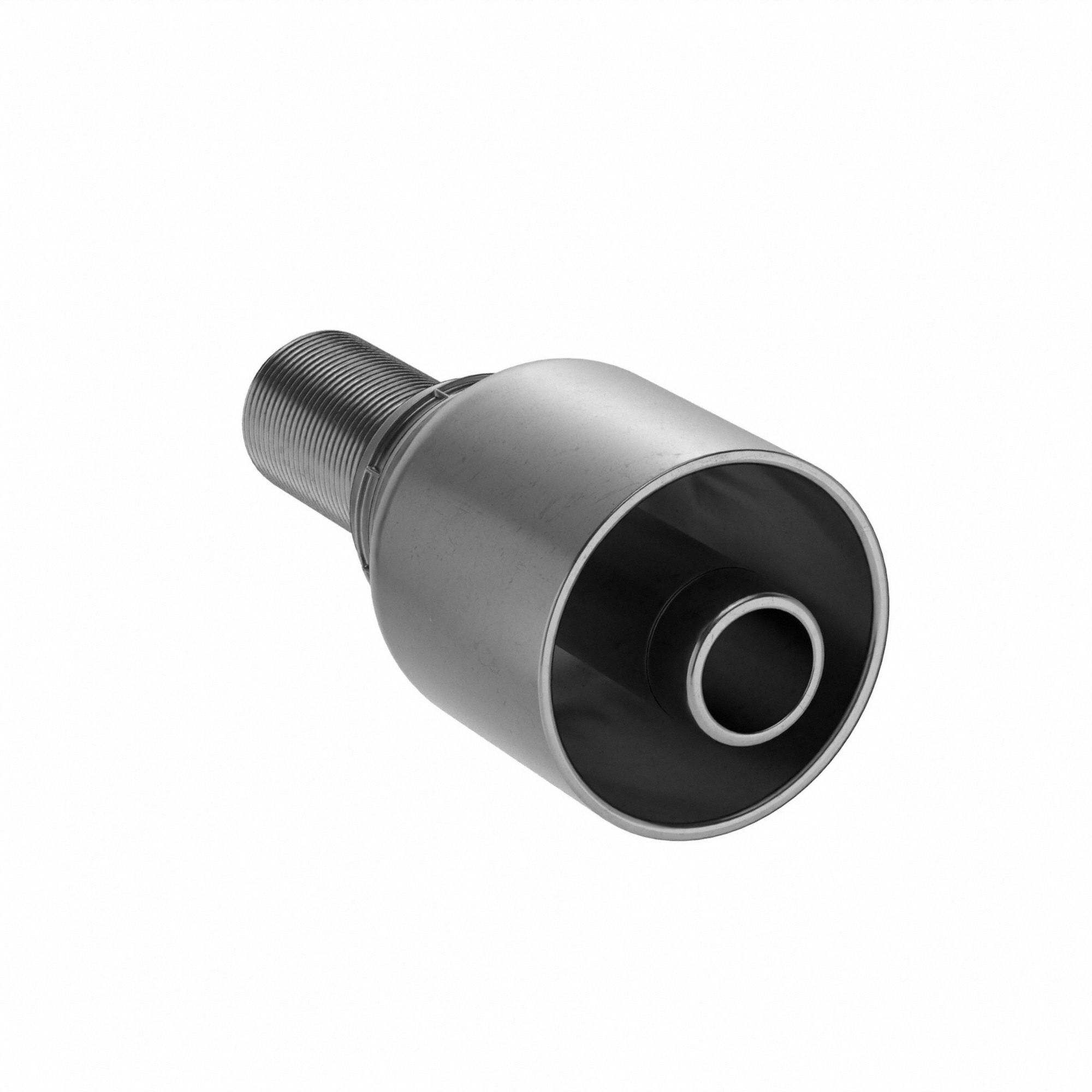 Hydraulic Crimp Fitting: Steel x Steel, Straight, -8 For Hose Dash Size, Male x Genderless