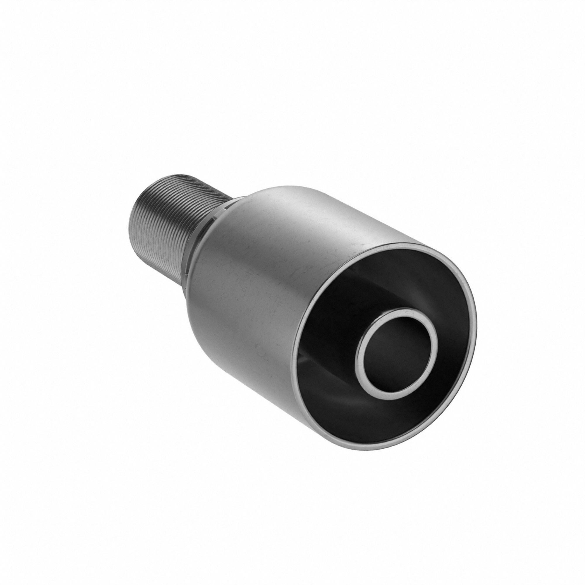 Hydraulic Crimp Fitting: Steel x Steel, Straight, -10 For Hose Dash Size, Male x Genderless