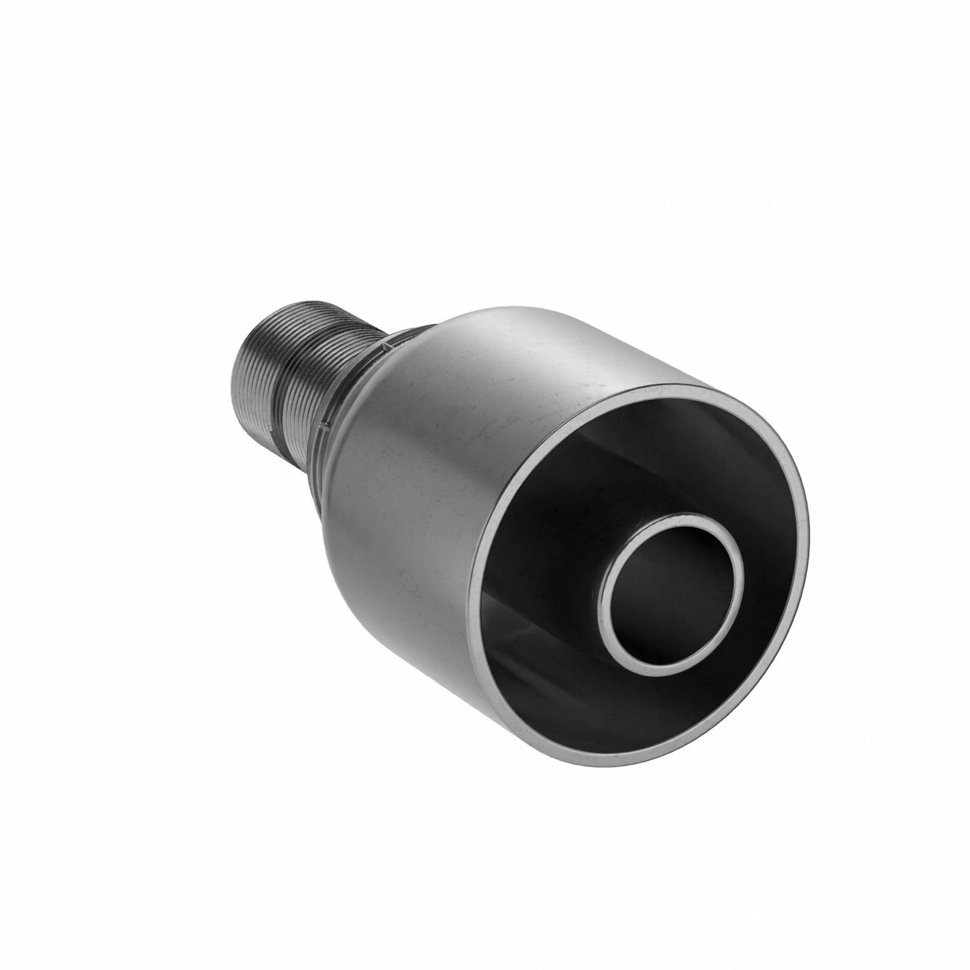 Hydraulic Crimp Fitting: Steel x Steel, Straight, -12 For Hose Dash Size, Male x Genderless