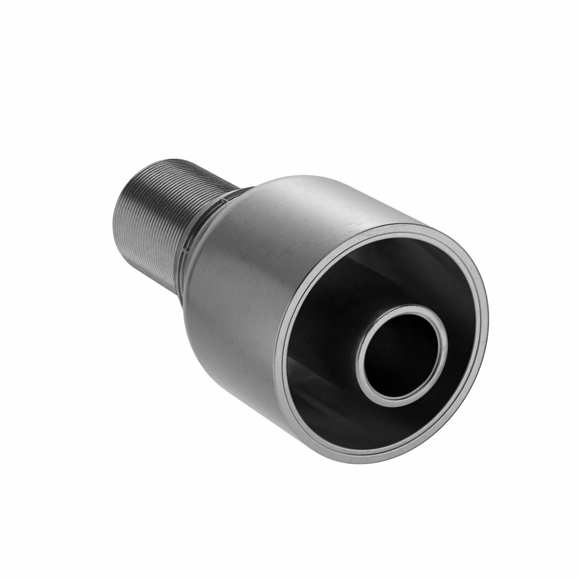 Hydraulic Crimp Fitting: Steel x Steel, Straight, -12 For Hose Dash Size, Male x Genderless
