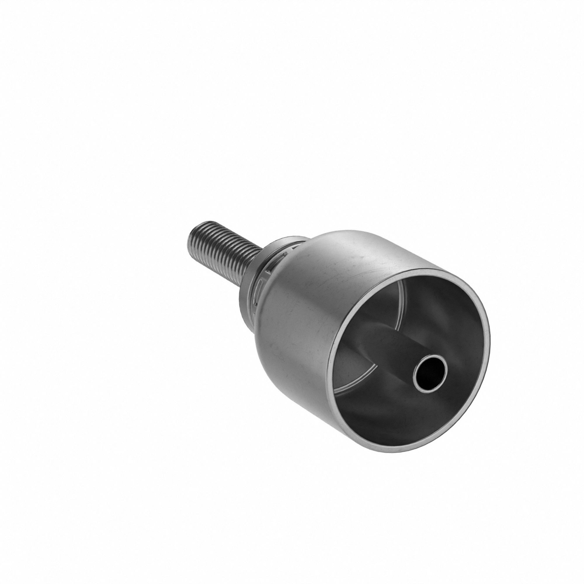 Hydraulic Crimp Fitting: Steel x Steel, Straight, -4 For Hose Dash Size, Male x Genderless