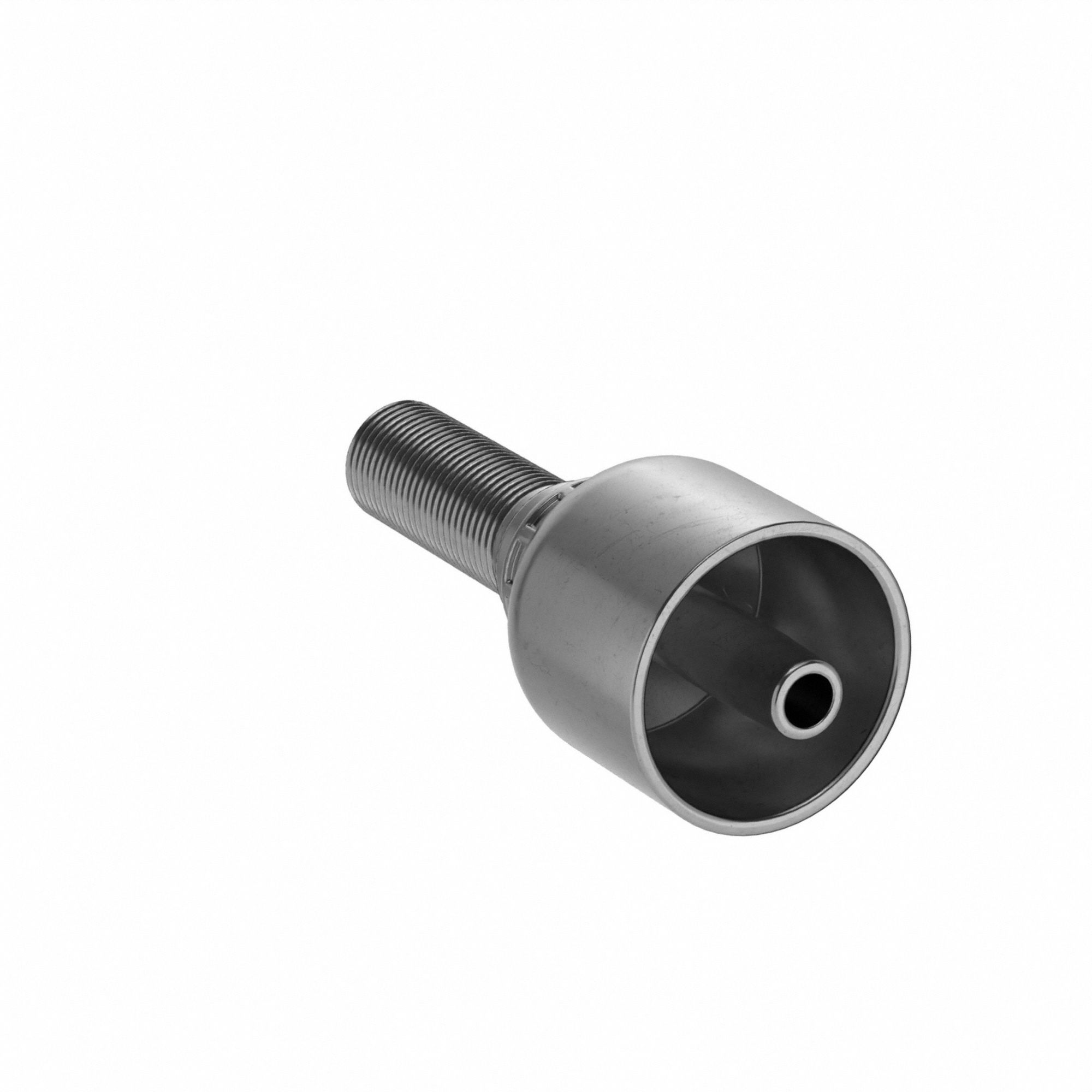 Hydraulic Crimp Fitting: Steel x Steel, Straight, -4 For Hose Dash Size, Male x Genderless