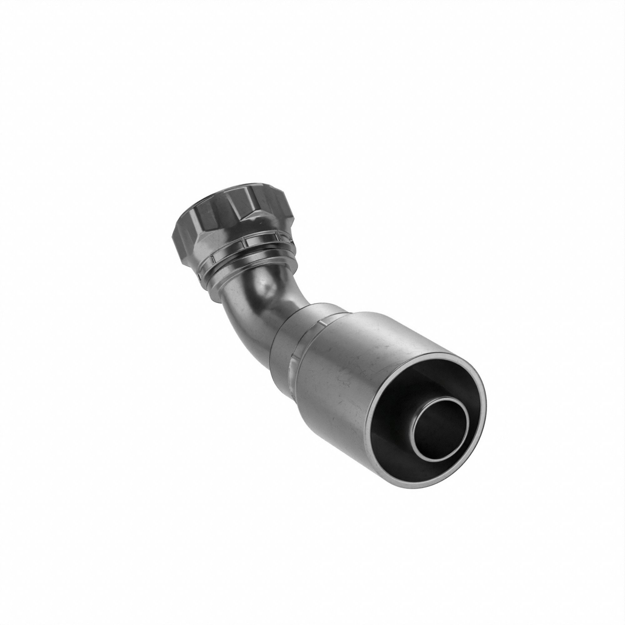 RAC DE TUY HYDR,CANNELÉ,SÉR 77U,SERTIR,COUDE COURT 45 ° ,FEM,PIVOT,1 1/4 PO,ST
