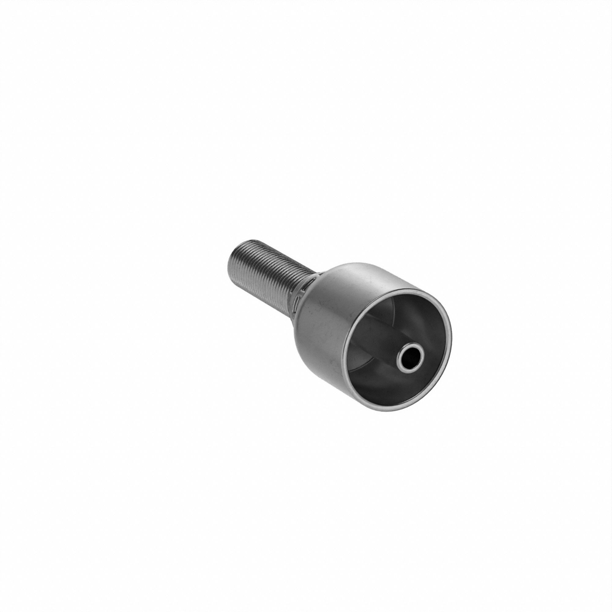 Hydraulic Crimp Fitting: Steel x Steel, Straight, -4 For Hose Dash Size, Male x Genderless