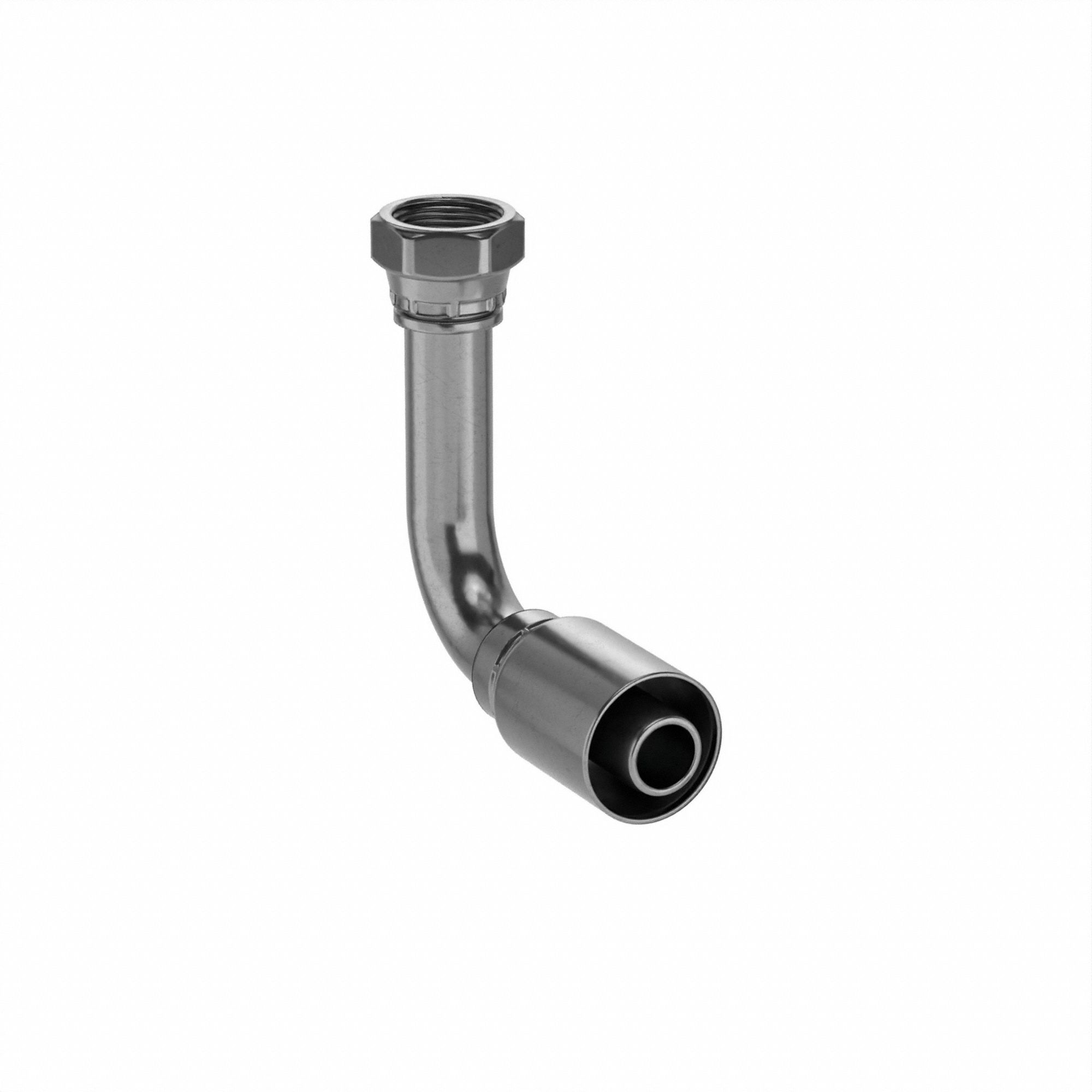 RAC DE TUY HYDR,CANNELÉ,SÉR 77U,SERTIR,COUDE 90 °  LONGUE PERTE,FEM,PIVOT,1 PO,ST