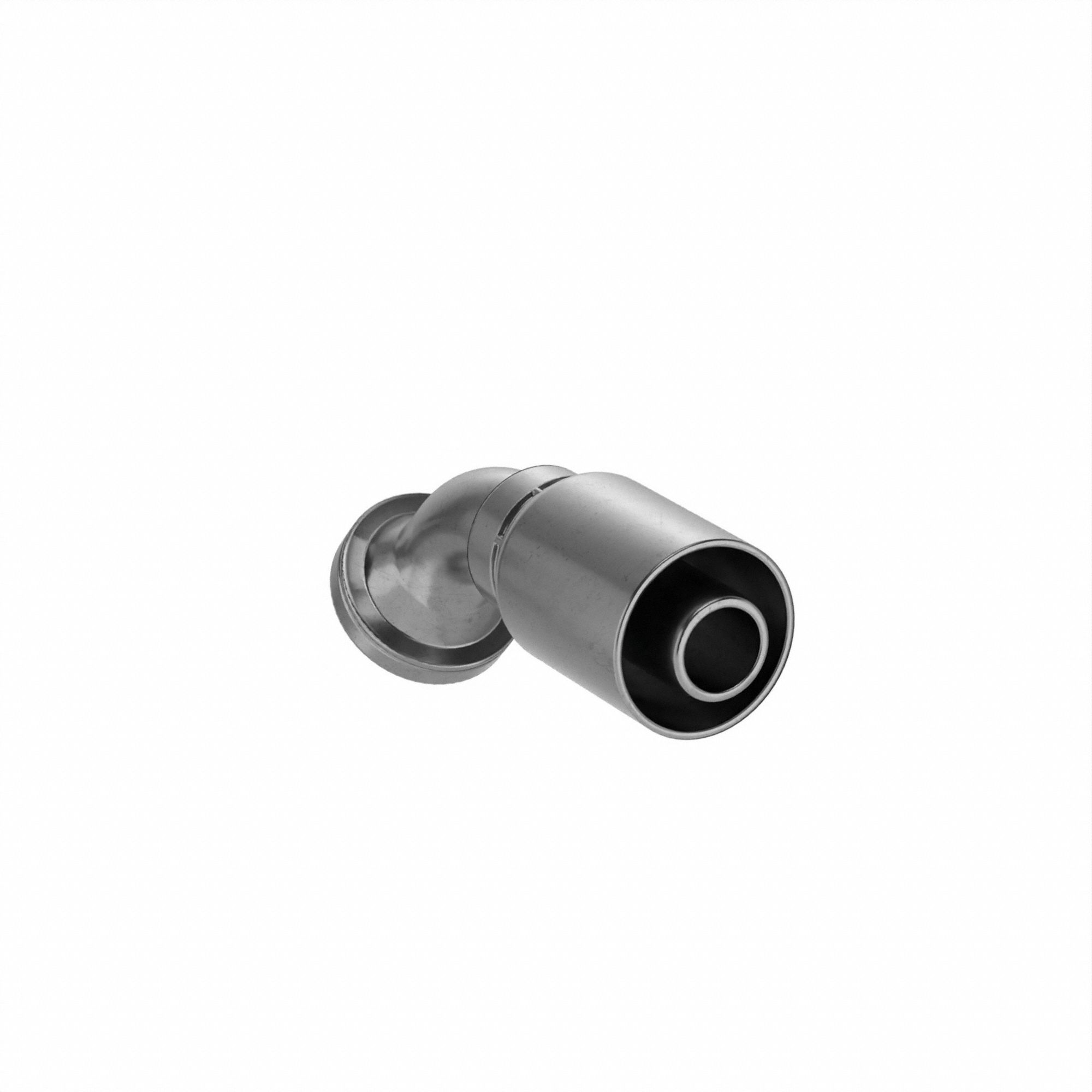 HYDRAULIC HOSE FITTING, BARB, SER 77U, CRIMP, 45 °  ELBOW, FLANGE HEAD, 1 X 1 IN PORT, ST